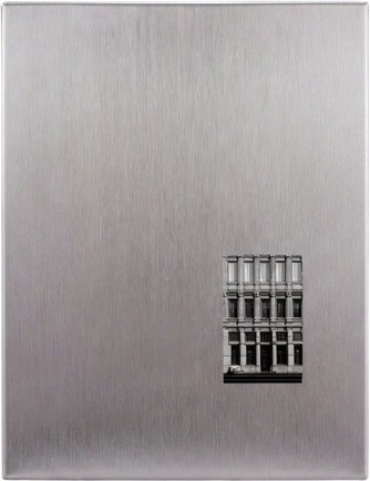 Cuadro rectangular de aluminio con ventana abajo a la derecha